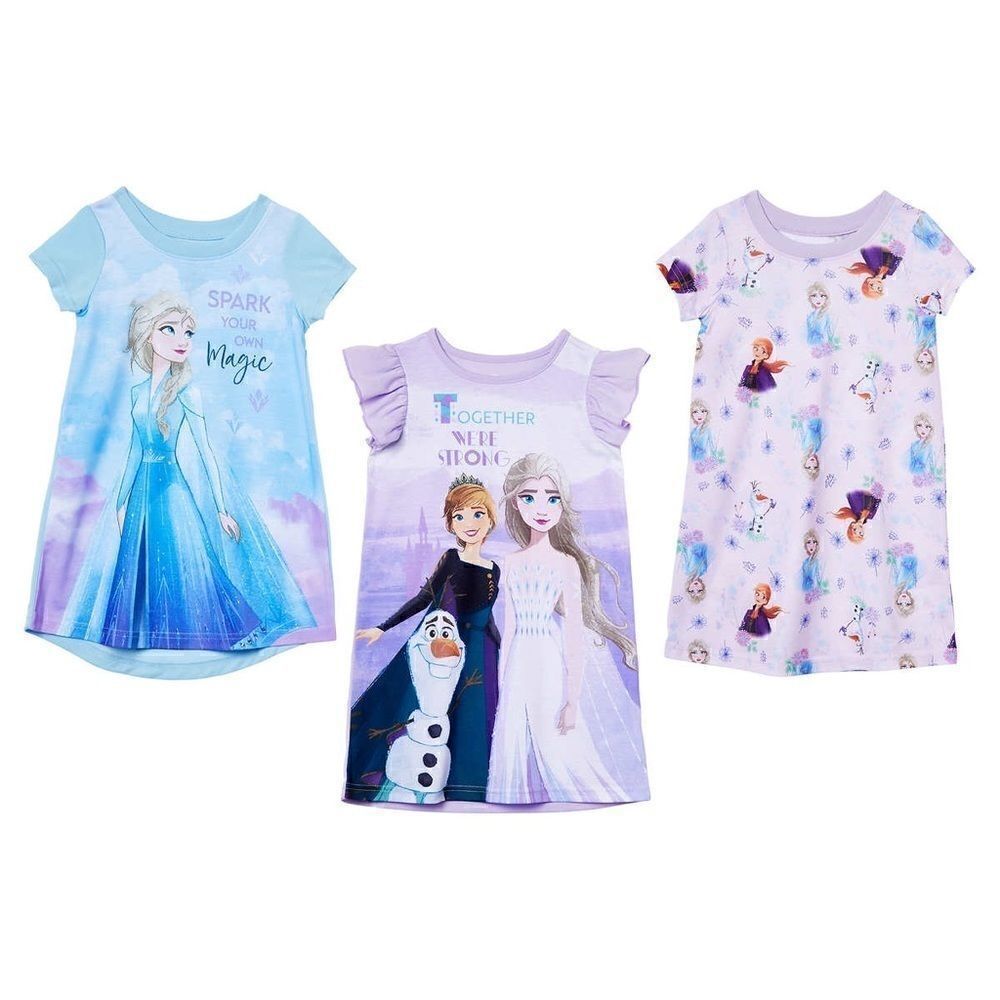 NEW! NWT DISNEY FROZEN PJ Night Gown 3 Piece set - Picture 7 of 7